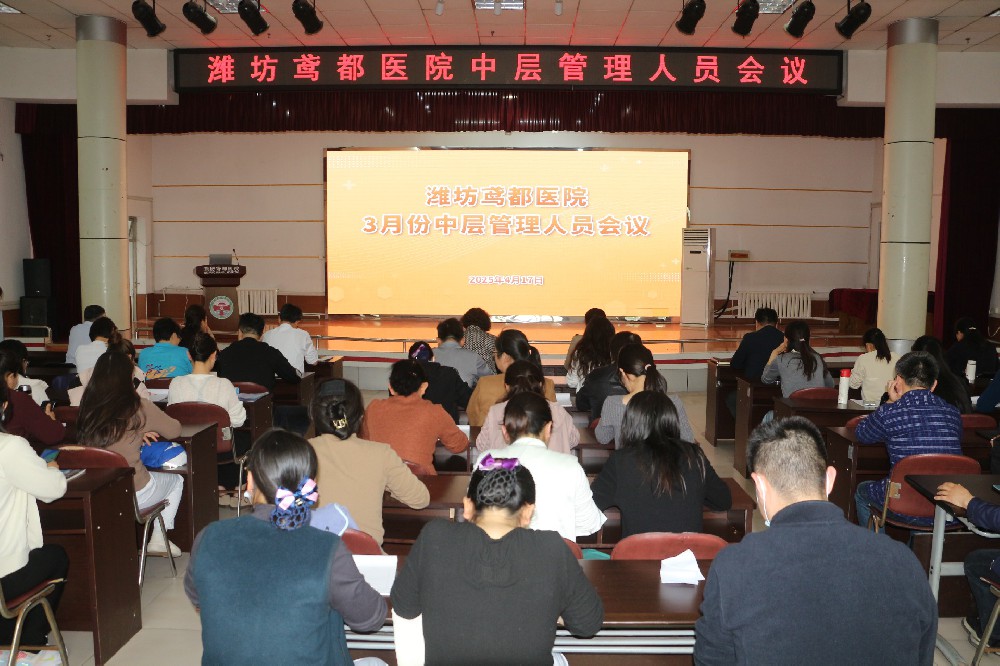 精细管理聚合力 深耕破局谋发展——潍坊鸢都医院召开3月份中层管理人员会议